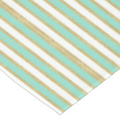 Mint Gold Stripes Modern Tafelkleed (Gekanteld)