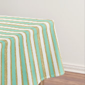 Mint Gold Stripes Modern Tafelkleed (Voorbeeld)
