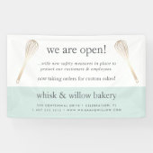 Mint & Gold Whisk Bakery Business ReOpening Spandoek (Horizontaal)