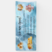 Mint & Gold Whisk Bakery Business ReOpening Spandoek (Verticaal)