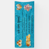 Mint & Gold Whisk Bakery Business ReOpening Spandoek (Verticaal)