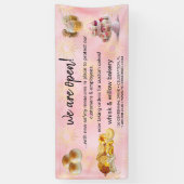Mint & Gold Whisk Bakery Business ReOpening Spandoek (Verticaal)