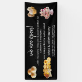 Mint & Gold Whisk Bakery Business ReOpening Spandoek (Verticaal)