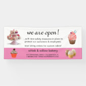 Mint & Gold Whisk Bakery Business ReOpening Spandoek (Horizontaal)