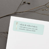 Mint & Gold Whisk Bakery Return-adres Etiket