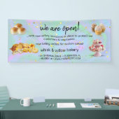 Mint & Gold Whisk Bakkerij Business Heropening bla Spandoek (Beurs)
