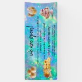 Mint & Gold Whisk Bakkerij Business Heropening bla Spandoek (Verticaal)