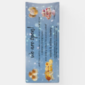 Mint & Gold Whisk Bakkerij Business Heropening gri Spandoek (Verticaal)