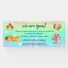 Mint & Gold Whisk Bakkerij Business Heropening gro Spandoek