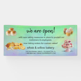 Mint & Gold Whisk Bakkerij Business Heropening gro Spandoek