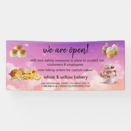 Mint & Gold Whisk Bakkerij Business Heropening paa Spandoek