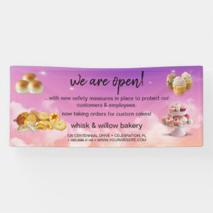 Mint & Gold Whisk Bakkerij Business Heropening paa Spandoek