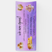 Mint & Gold Whisk Bakkerij Business Heropening paa Spandoek (Verticaal)