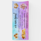 Mint & Gold Whisk Bakkerij Business Heropening paa Spandoek (Verticaal)