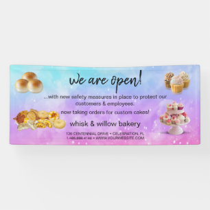Mint & Gold Whisk Bakkerij Business Heropening paa Spandoek