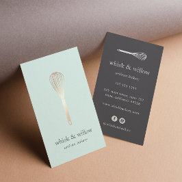 Mint & Gold Whisk | Bakkerij | Chef | Zitplaats Visitekaartje