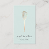Mint & Gold Whisk | Bakkerij | Chef | Zitplaats Visitekaartje (Voorkant)