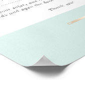 Mint & Gold Whisk-bakkerij Handwas Poster (Hoek)