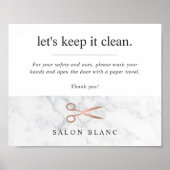 Mint & Gold Whisk-bakkerij Handwas Poster (Voorkant)