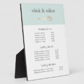Mint & Gold Whisk | Bakkermenu of Prijslijst Fotoplaat (Zijkant)