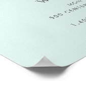 Mint & Gold Whisk Business Heropening Poster (Hoek)