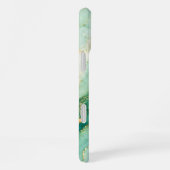 Mint & Goud Marmer Luxe iPhone Hoesje (Rechterkant)