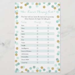 Mint Goud Wie Kent Moeders Het Best Baby Shower Sp