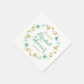 Mint Gouden Bloem Krans Vrijgezellenfeest Servette Servetten (Hoek)