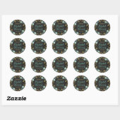 Mint Gouden Bloem Krijtbord Bruiloft Sticker (Vel)