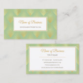 Mint Gouden Chevron Omlijst Design Visitekaartje (Voorkant / Achterkant)