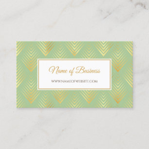 Mint Gouden Chevron Omlijst Design Visitekaartje