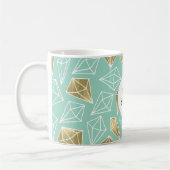 Mint Gouden Diamanten Kerstmis Koffiemok (Links)
