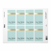 Mint Gouden Folie Rustieke Faux Etiket (Full Sheet)