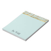 Mint Gouden Glitter Zebra Notitieblok (Linkerzijde)