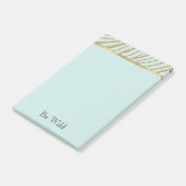 Mint Gouden Glitter Zebra Post-it® Notes (Schuin)