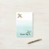 Mint gouden libellen Ombre Post-it® Notes (Op bureau)