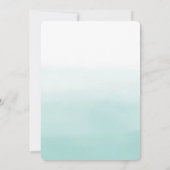 Mint gouden libellen Ombre Waterverf Kaart (Achterkant)