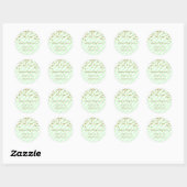Mint gouden strepen Baby shower gunst Sticker (Vel)