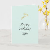 Mint Gouden Wimpers Kaart (Gele Bloem)