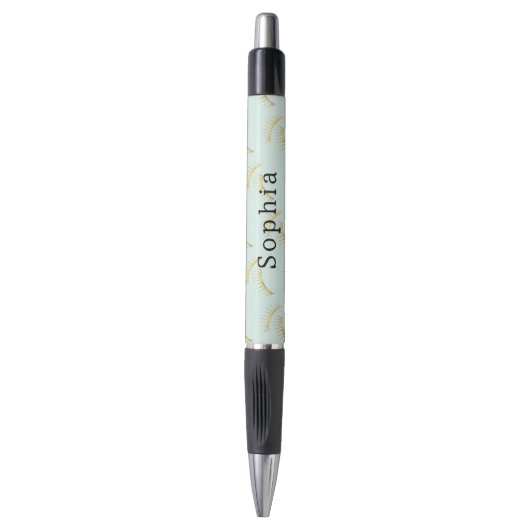Mint Gouden Wimpers Pen (Voorkant Verticaal)