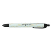 Mint Gouden Wimpers Zwarte Inkt Pen (Bodem)