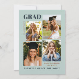 Mint Grad Announcement With Photos Kaart