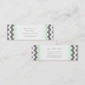 Mint Gray Chevron Retro Visitekaartjes (Voorkant / Achterkant)