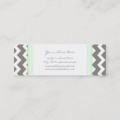 Mint Gray Chevron Retro Visitekaartjes (Achterkant)