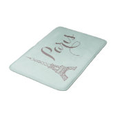 Mint Gray Paris Eiffel Tower Bath Mat (Gekanteld)