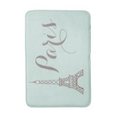 Mint Gray Paris Eiffel Tower Bath Mat (Voorkant Verticaal)