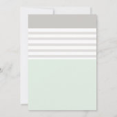 Mint Gray Penguin Baby shower Uitnodiging (Achterkant)