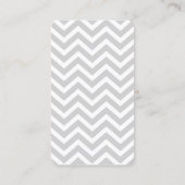 Mint & Gray Zigzags Patroonmonogram Visitekaartje (Achterkant)