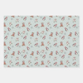 Mint Gree Baby zijn koude buiten de winter Baby sh Inpakpapier Vel (Voorkant 2)