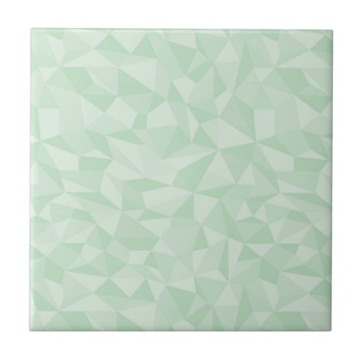 Mint Green Abstrac Mosaic Geometric Pattern Tegeltje (Voorkant)
